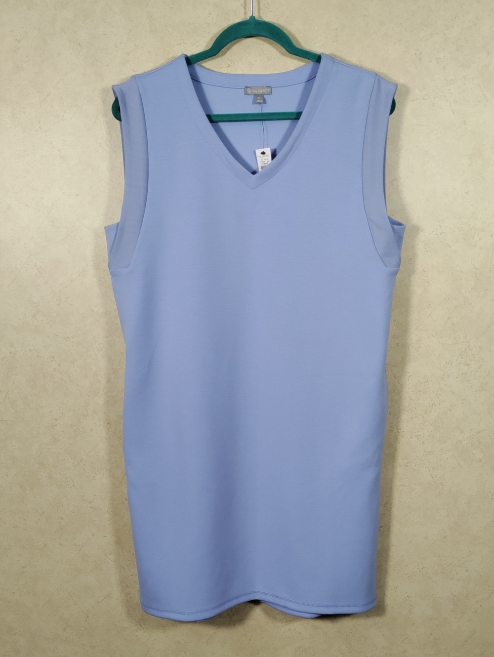 H138 T By Talbots Periwinkle Blue Sleeveless Knit Dress M NWT